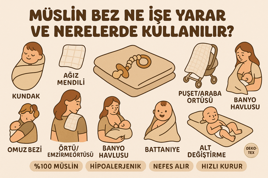 Müslin Bez Ne İşe Yarar ve Nerelerde Kullanılır?