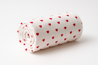 Kırmızı Kalpli Müslin Örtü