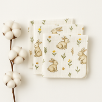 Tavşan Desenli Müslin Ağız Mendili