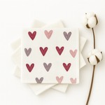 Pembe Gri Kalpli Müslin Ağız Mendili