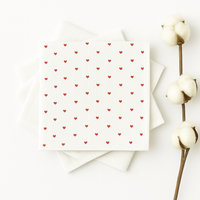 Kırmızı Kalpli Müslin Ağız Mendili