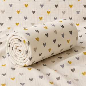 Siyah Mavi Sarı Kalpli Müslin Örtü