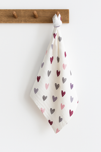 Pembe Gri Kalpli Müslin Örtü