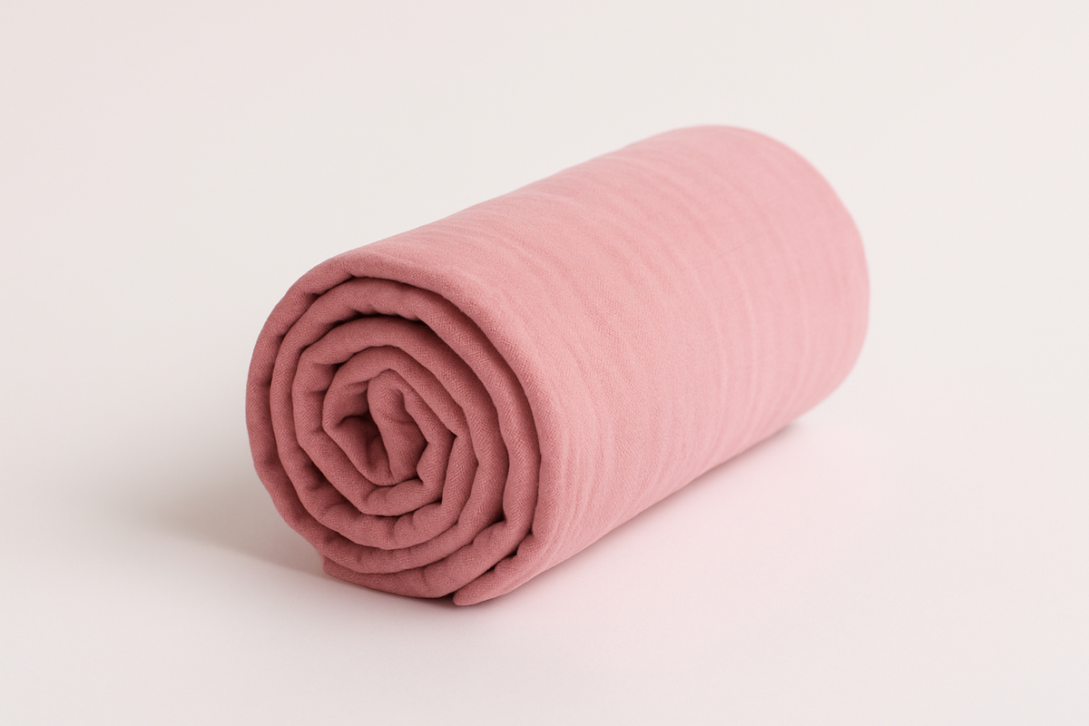 Pudra Pembe Müslin Örtü