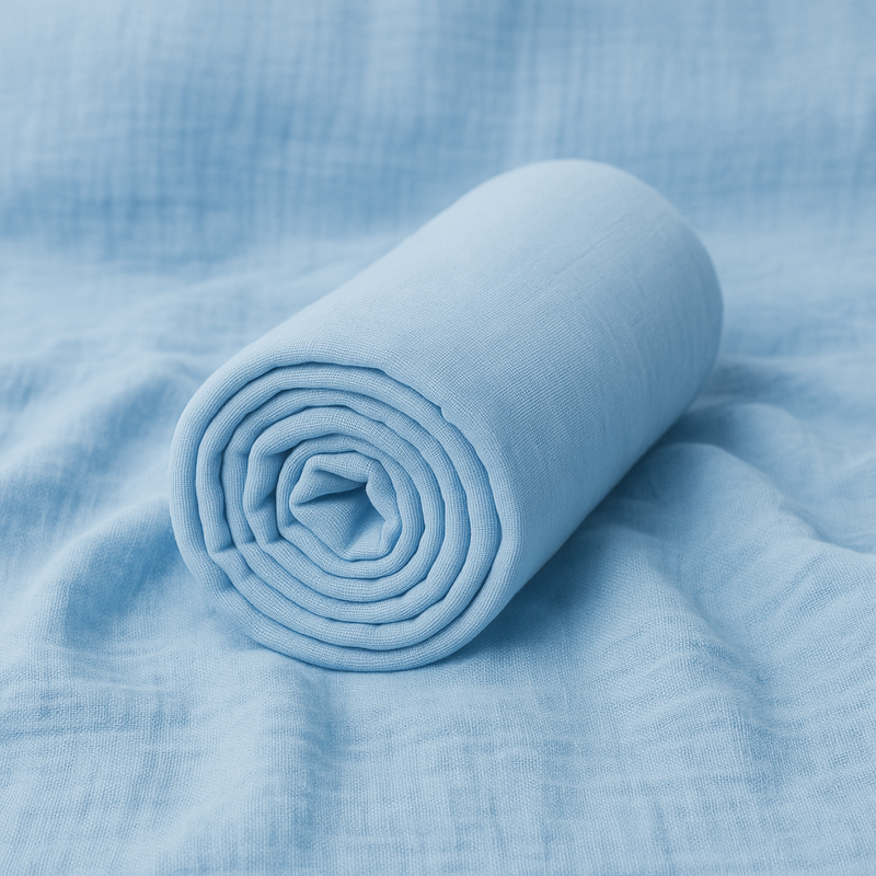 Bebe Mavisi Müslin Örtü