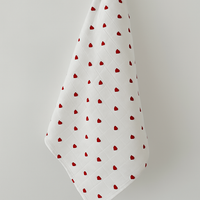 Kırmızı Kalpli Müslin Örtü