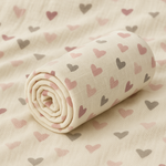 Pembe Gri Kalpli Müslin Örtü