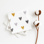 Siyah Mavi Sarı Kalpli Müslin Ağız Mendili