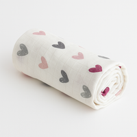 Pembe Gri Kalpli Müslin Örtü