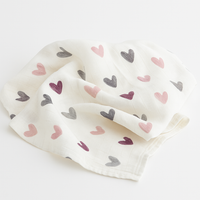 Pembe Gri Kalpli Müslin Örtü