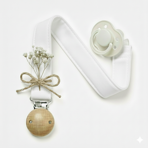 Beyaz Müslin Emzik Askısı