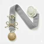 Gri Müslin Emzik Askısı